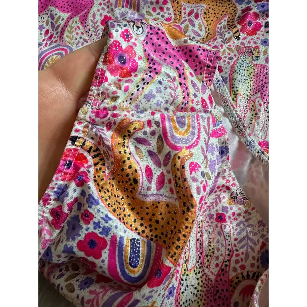 Girls Unicorn Print Gymnastics Dance Leotard L